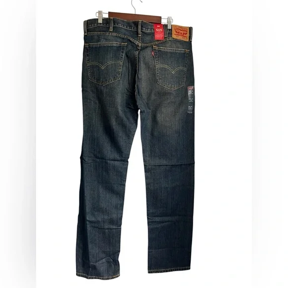 Levi's Blue Men’s 505 Regular Jeans NWT 38x34 - Picture 2 of 11